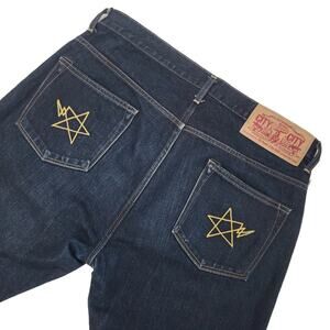 Bape Jeans Sta Stitched Pockets Raw Denim